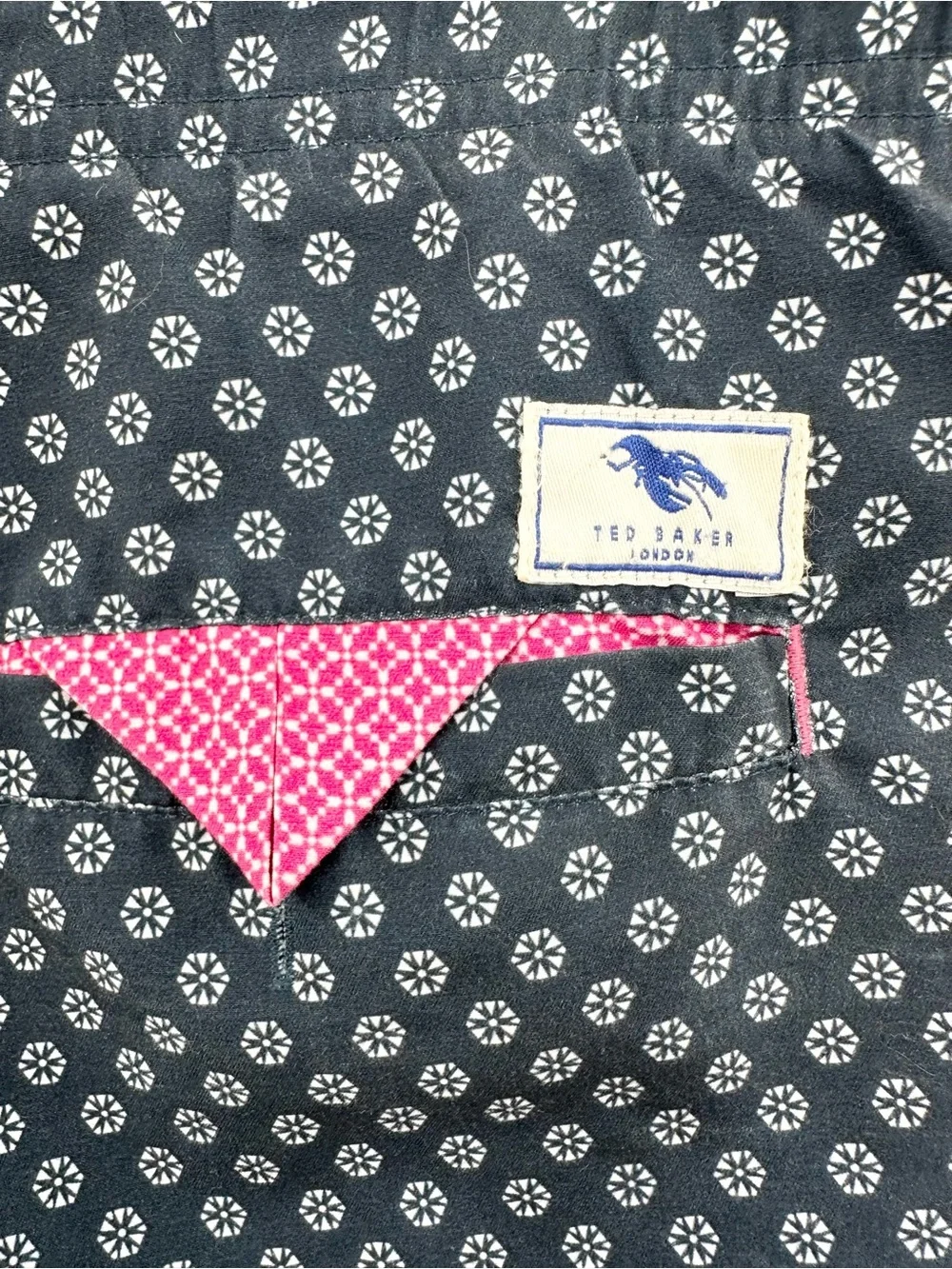 Ted Baker Men’s Blue Lobster Swim Trunks Size 3 Men's US‎ 38